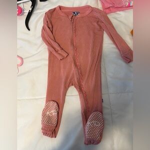 Kickee Pants Dusty Rose Footie